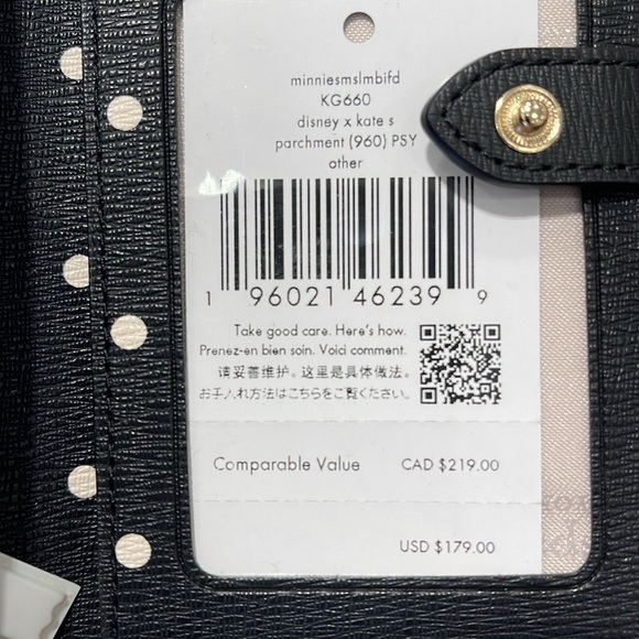 Kate Spade Disney X Kate Spade New York Minnie Small Slim Bifold Wallet
NWT - Picture 10 of 16